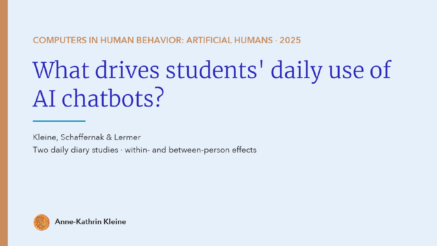 What drives students' daily use of AI chatbots? Within- and between-person effects