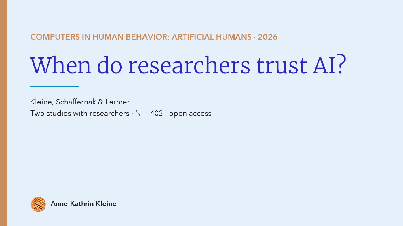 When do researchers trust AI? Trust, accuracy, and experience in the use of generative AI