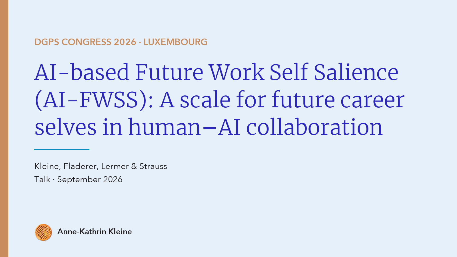 AI-based Future Work Self Salience (AI-FWSS): Developing a scale to capture future career selves in human–AI collaboration