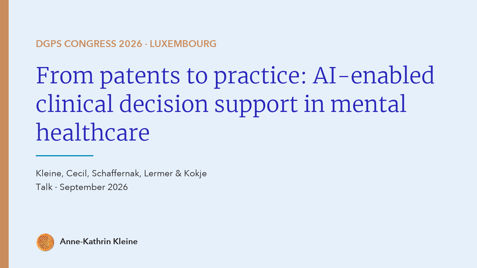 From patents to practice: Triangulating innovation and translation in AI-enabled clinical decision support for mental healthcare